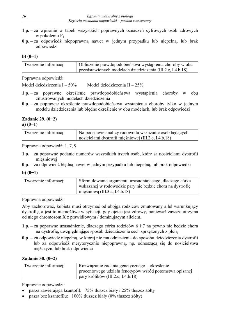 odpowiedzi - biologia, p. rozszerzony, matura 2013-strona-16