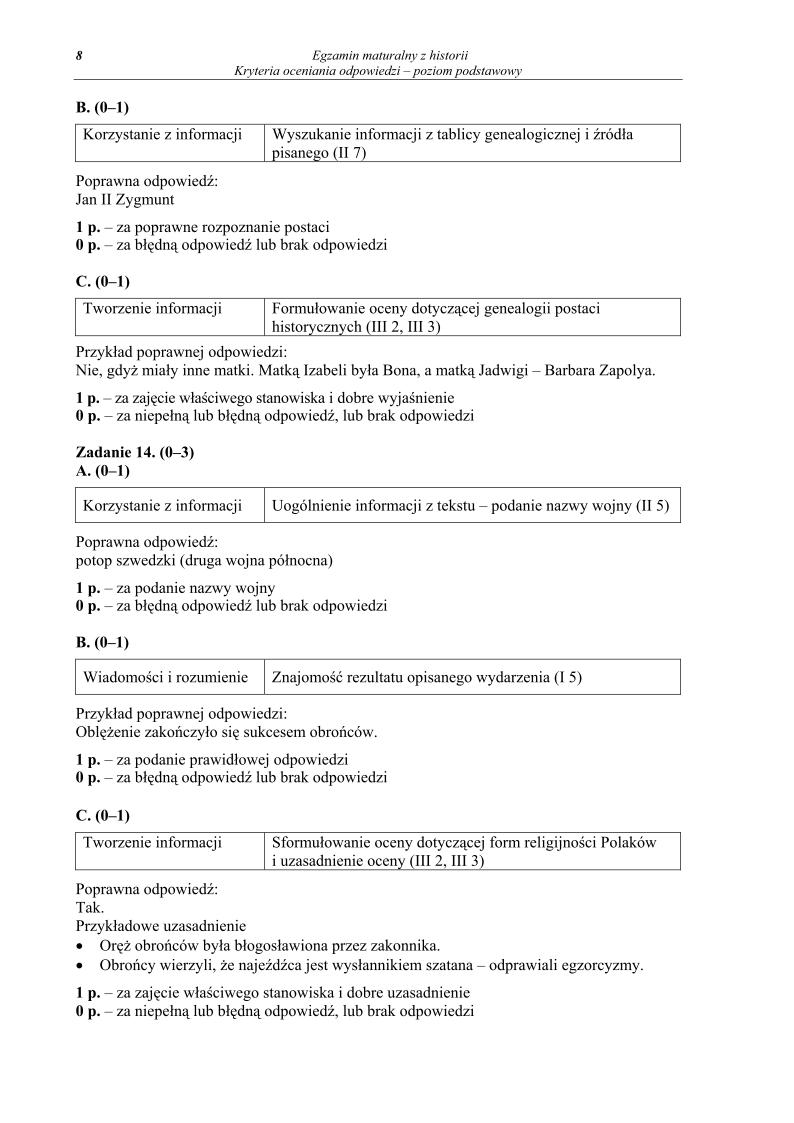 odpowiedzi - historia, p. podstawowy, matura 2013-strona-08