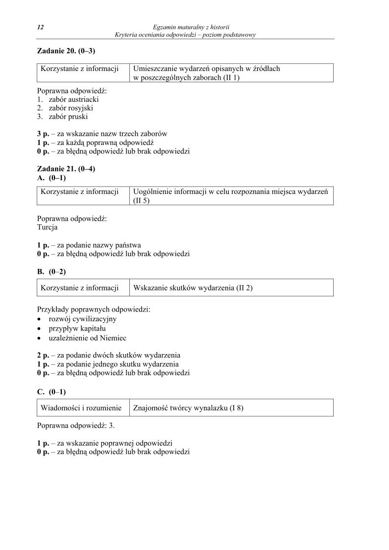 odpowiedzi - historia, p. podstawowy, matura 2013-strona-12
