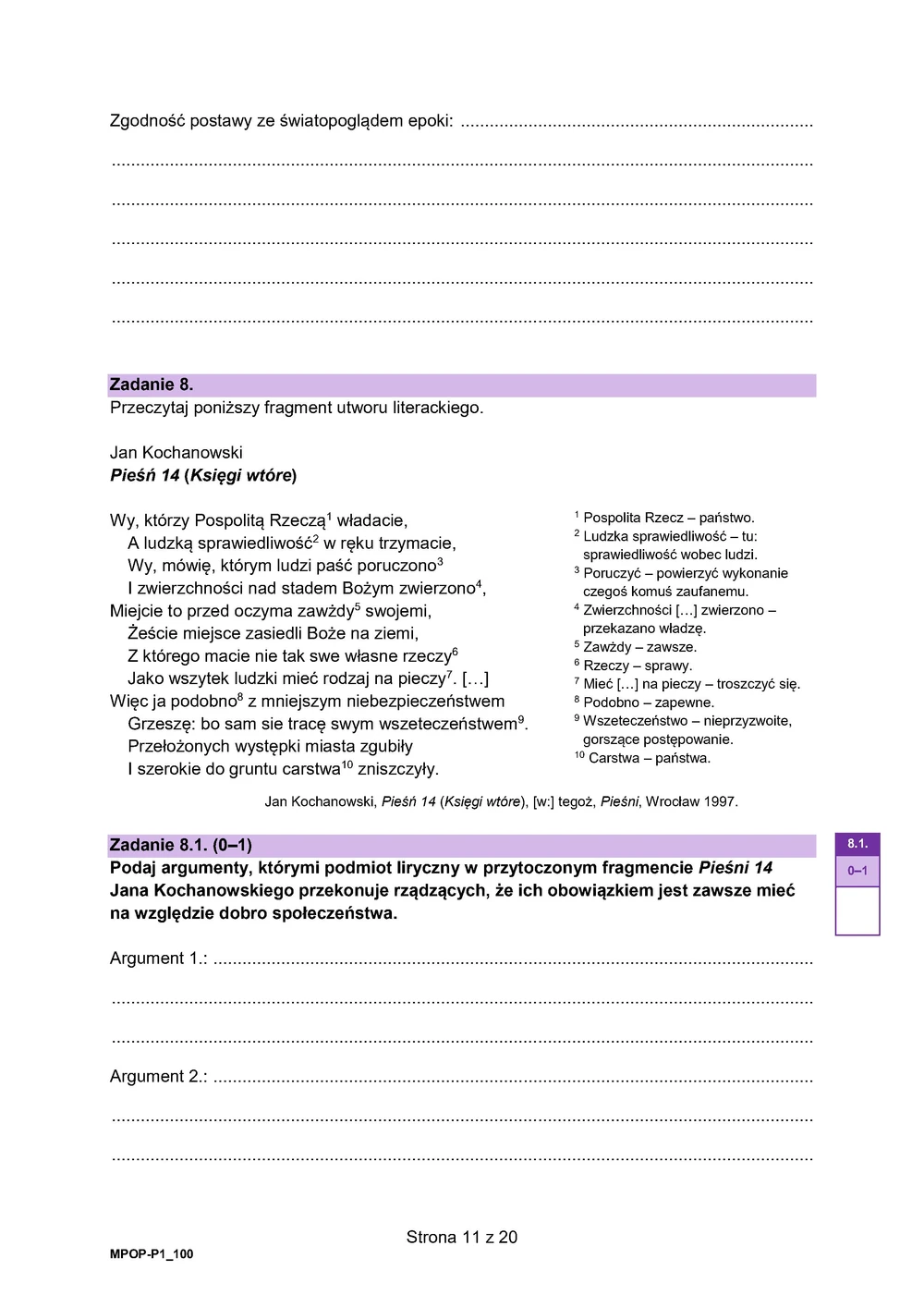 Arkusz 1 – testy - polski podstawowy - matura 2025 - maj - 0011
