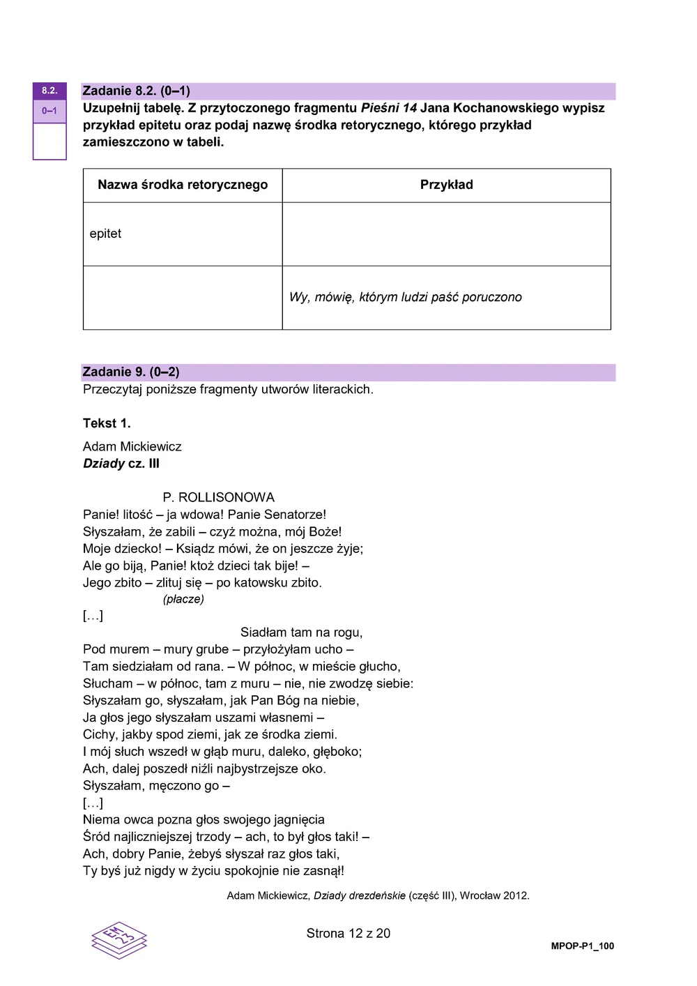 Arkusz 1 – testy - polski podstawowy - matura 2025 - maj - 0012