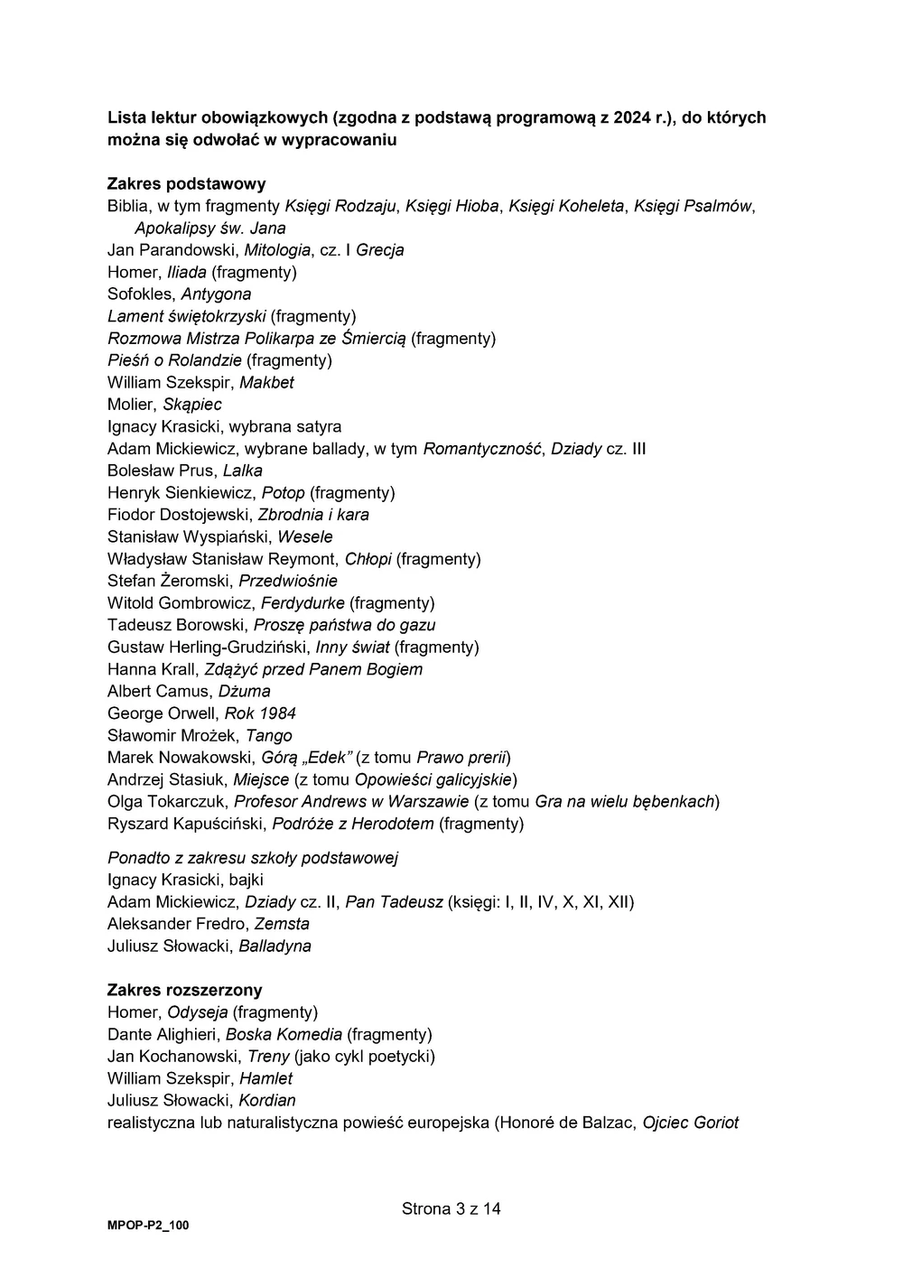 Arkusz 2 – wypracowanie - polski podstawowy - matura 2025 - maj - 0003