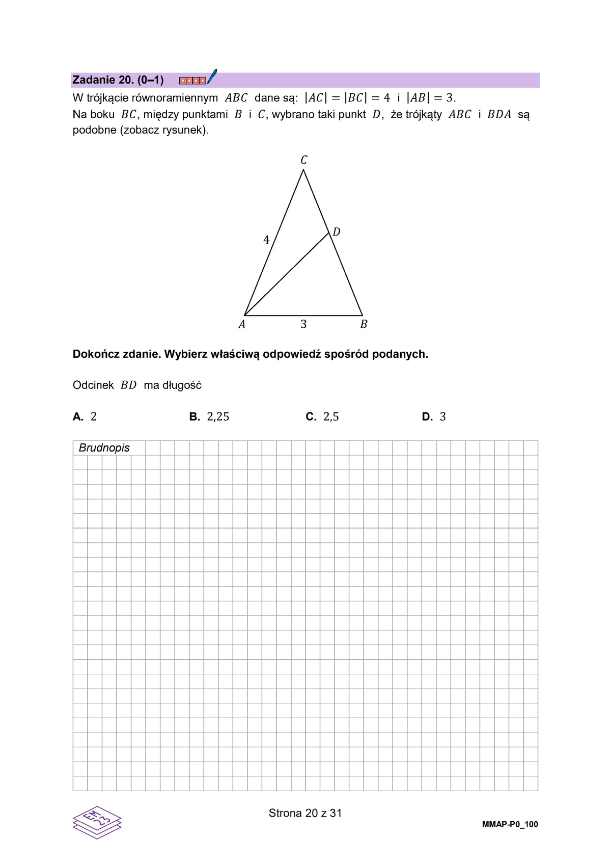 arkusz - matematyka podstawowy - matura 2025 - maj - 0020