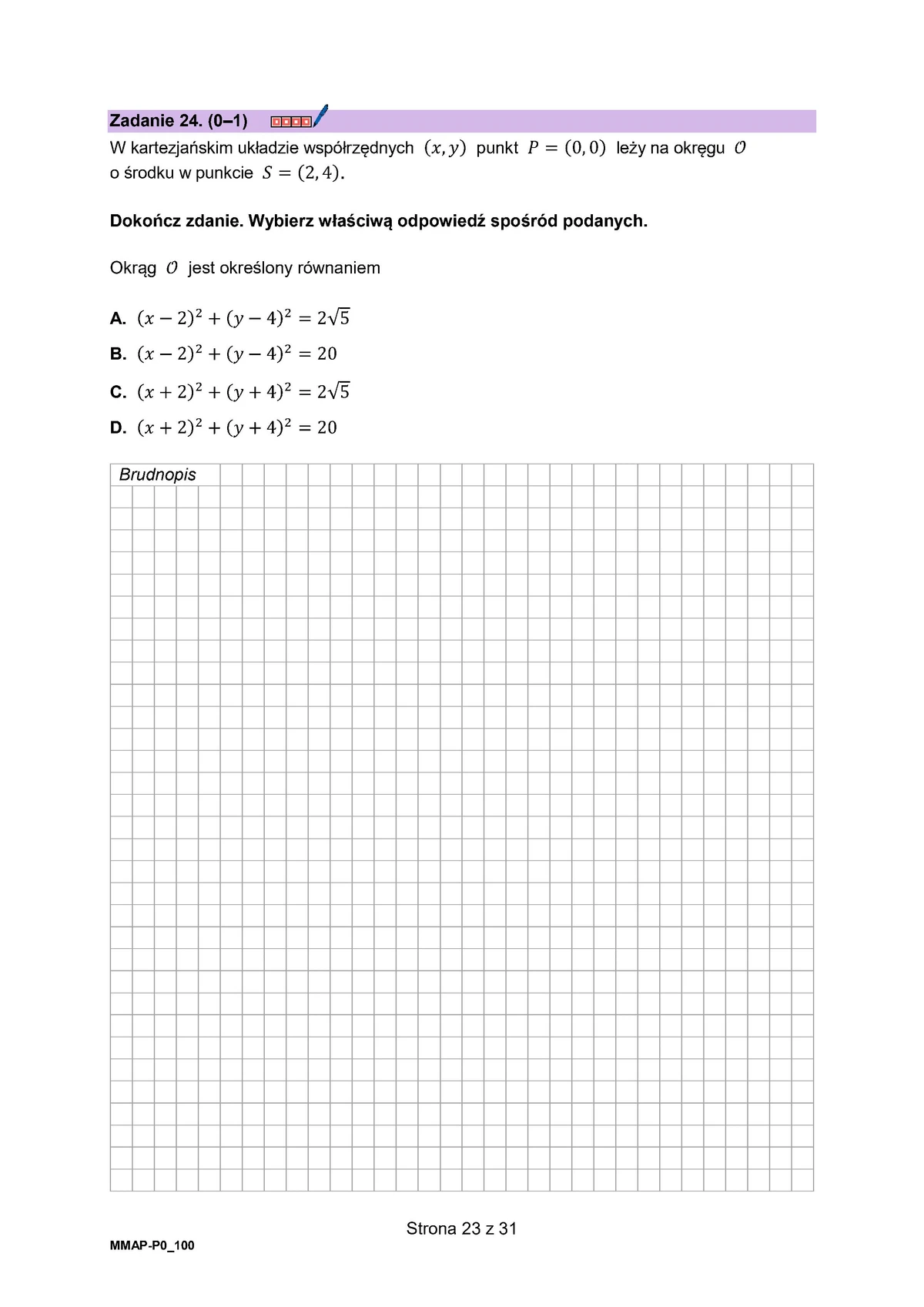 arkusz - matematyka podstawowy - matura 2025 - maj - 0023
