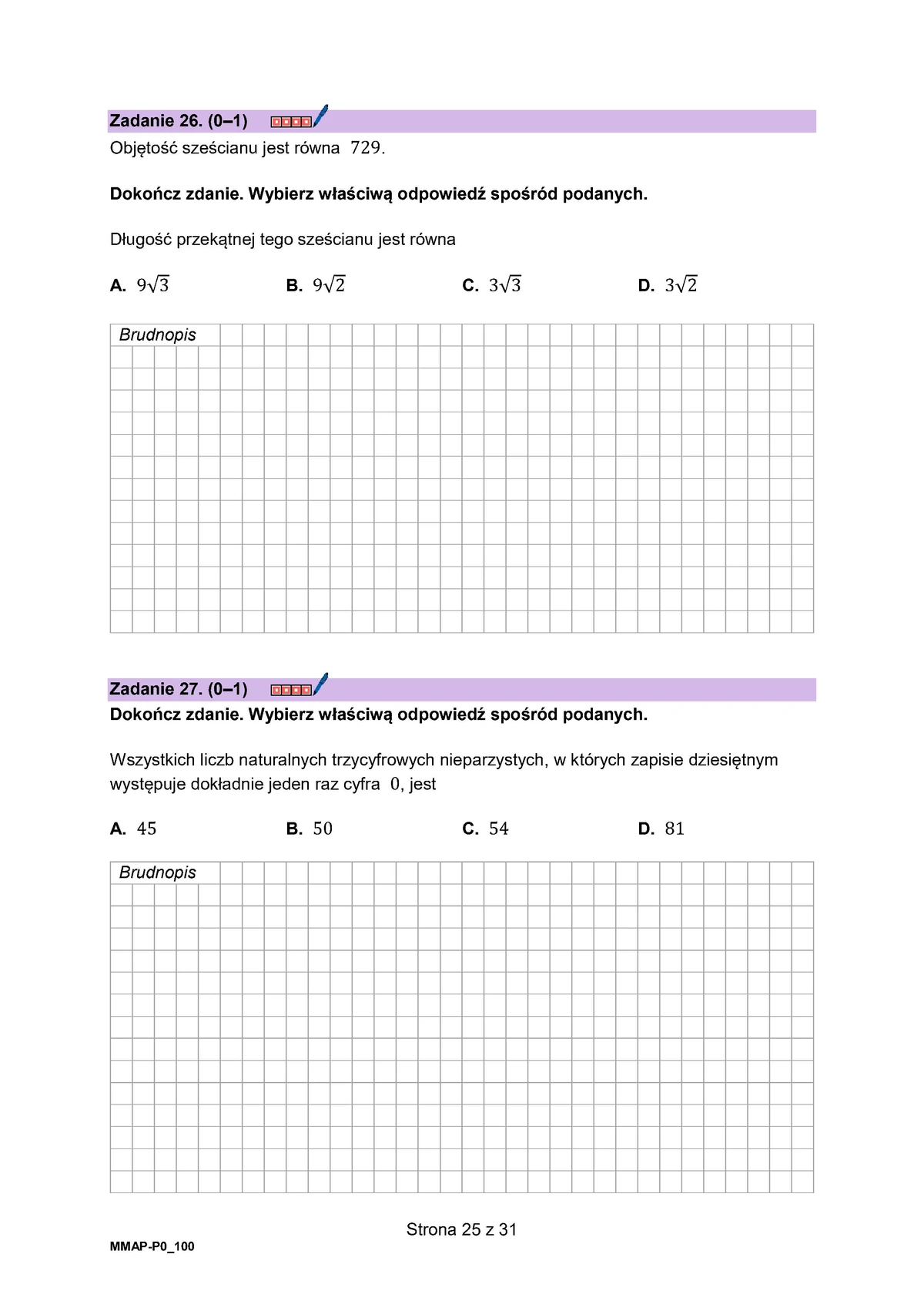 arkusz - matematyka podstawowy - matura 2025 - maj - 0025