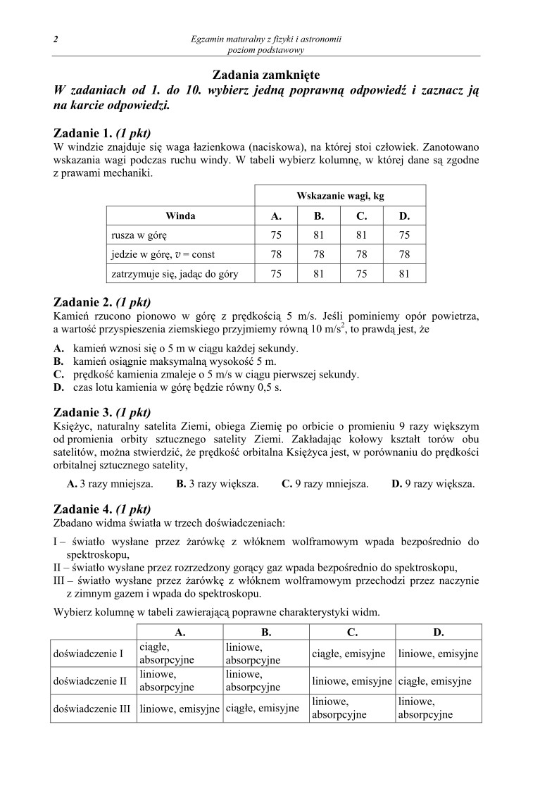 Pytania - fizyka i astronomia, p. podstawowy, matura 2013-strona-02