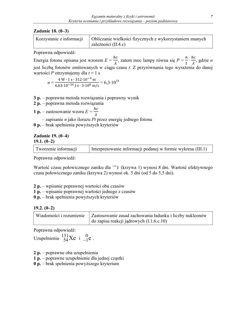 odpowiedzi - fizyka i astronomia, p. podstawowy, matura 2013-strona-07