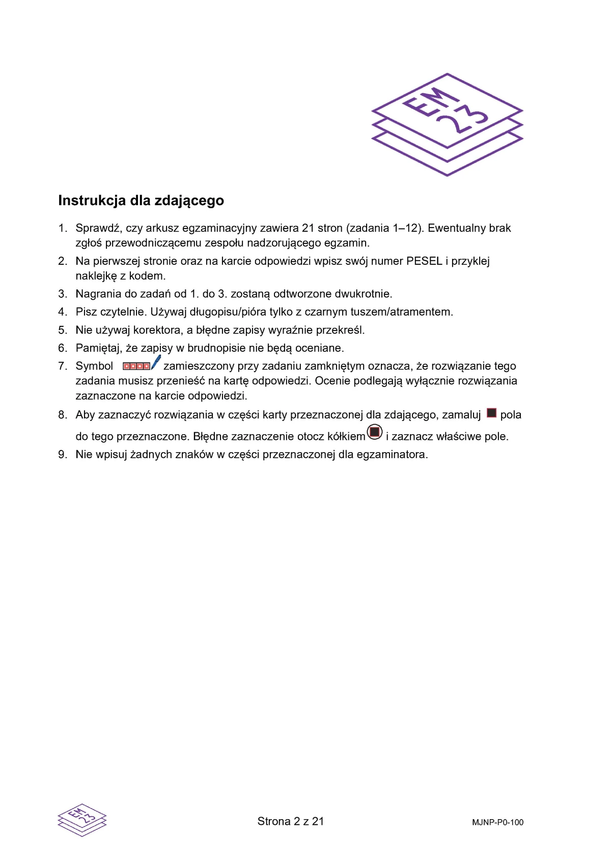 arkusz - niemiecki podstawowy - matura 2025 - maj - 0002