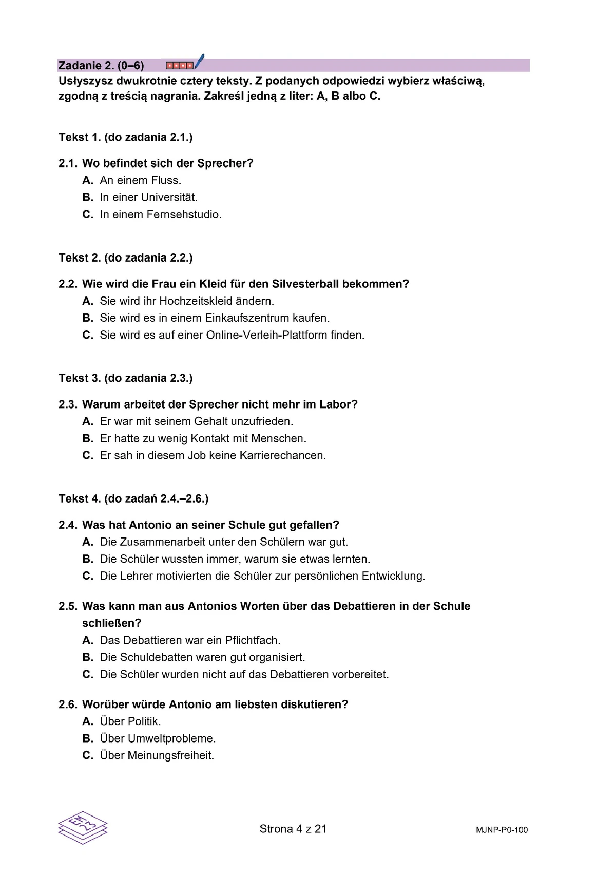 arkusz - niemiecki podstawowy - matura 2025 - maj - 0004