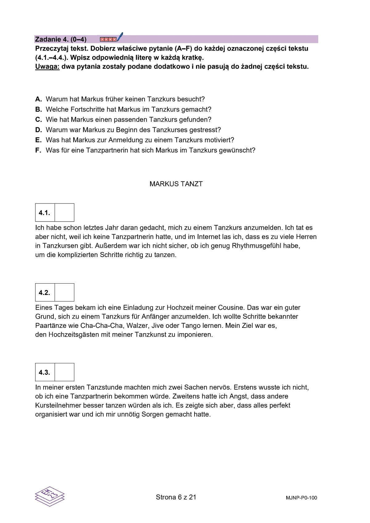 arkusz - niemiecki podstawowy - matura 2025 - maj - 0006