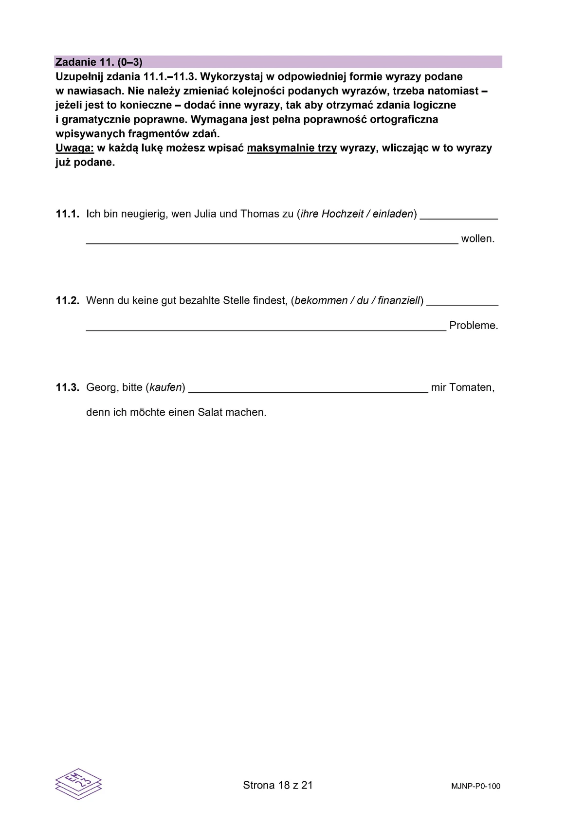 arkusz - niemiecki podstawowy - matura 2025 - maj - 0018