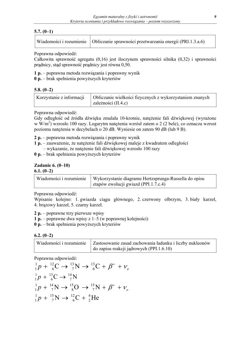 odpowiedzi - fizyka i astronomia, p. rozszerzony, matura 2013-strona-09