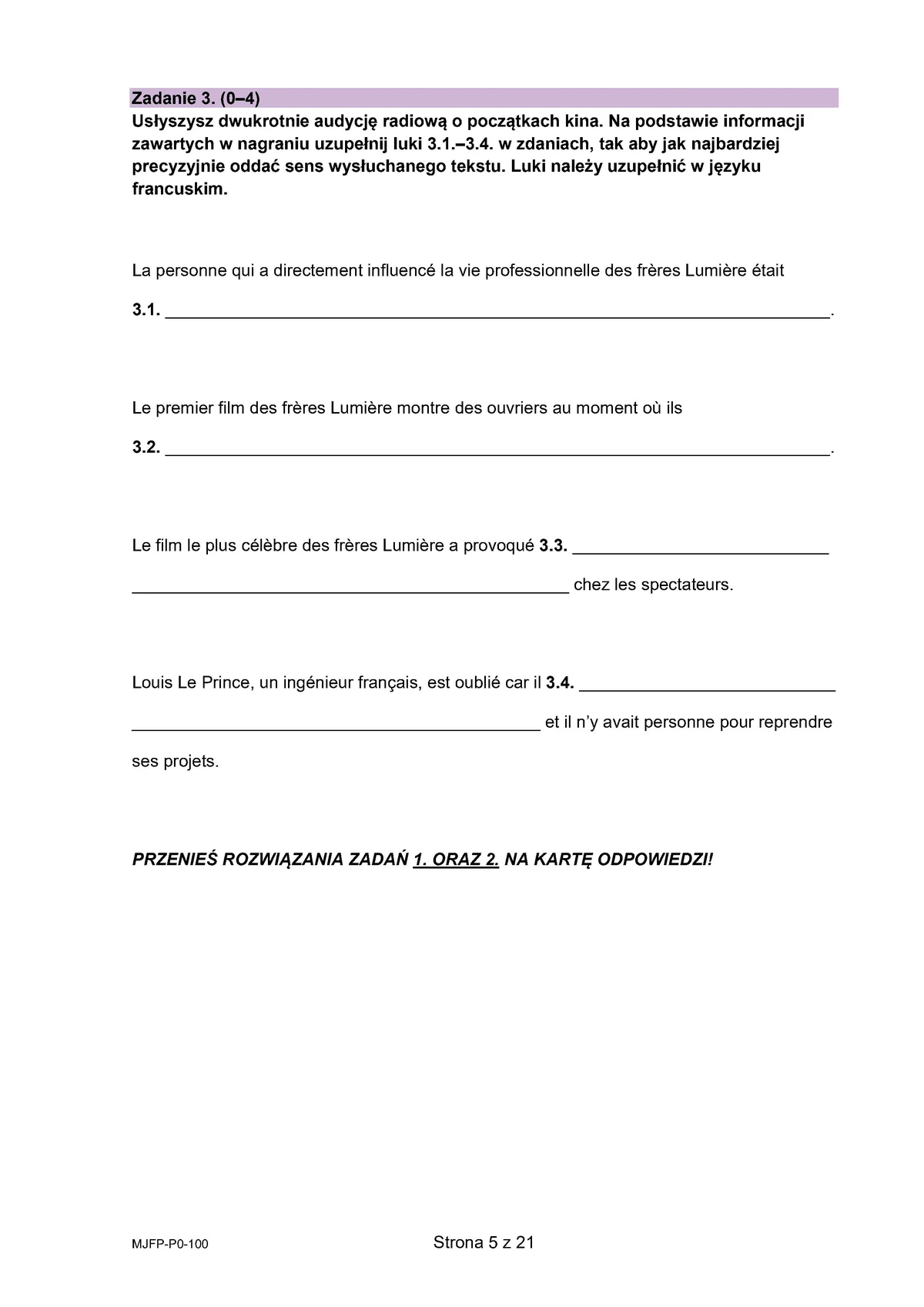 arkusz - francuski podstawowy - matura 2025 - maj - 0005