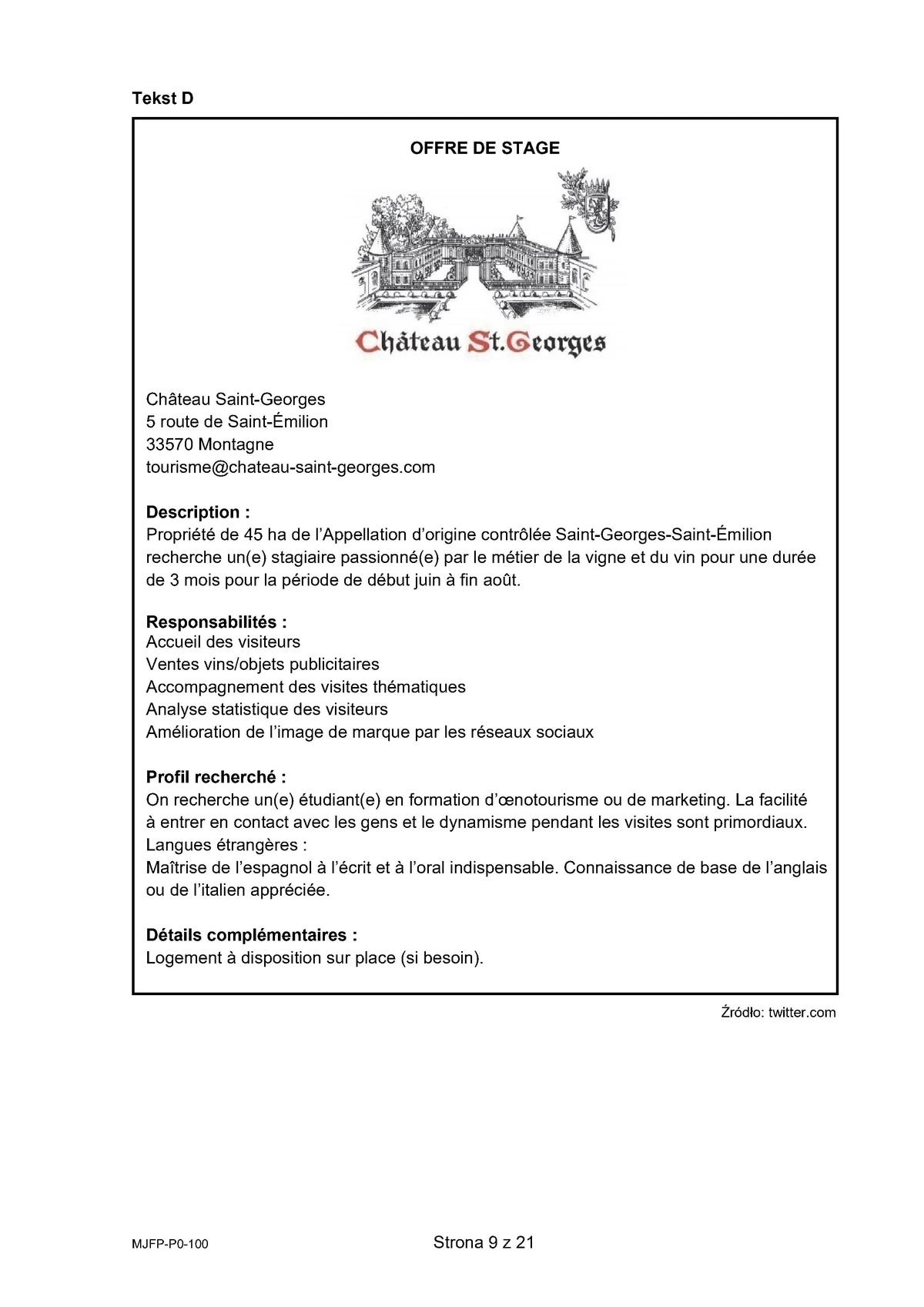 arkusz - francuski podstawowy - matura 2025 - maj - 0009