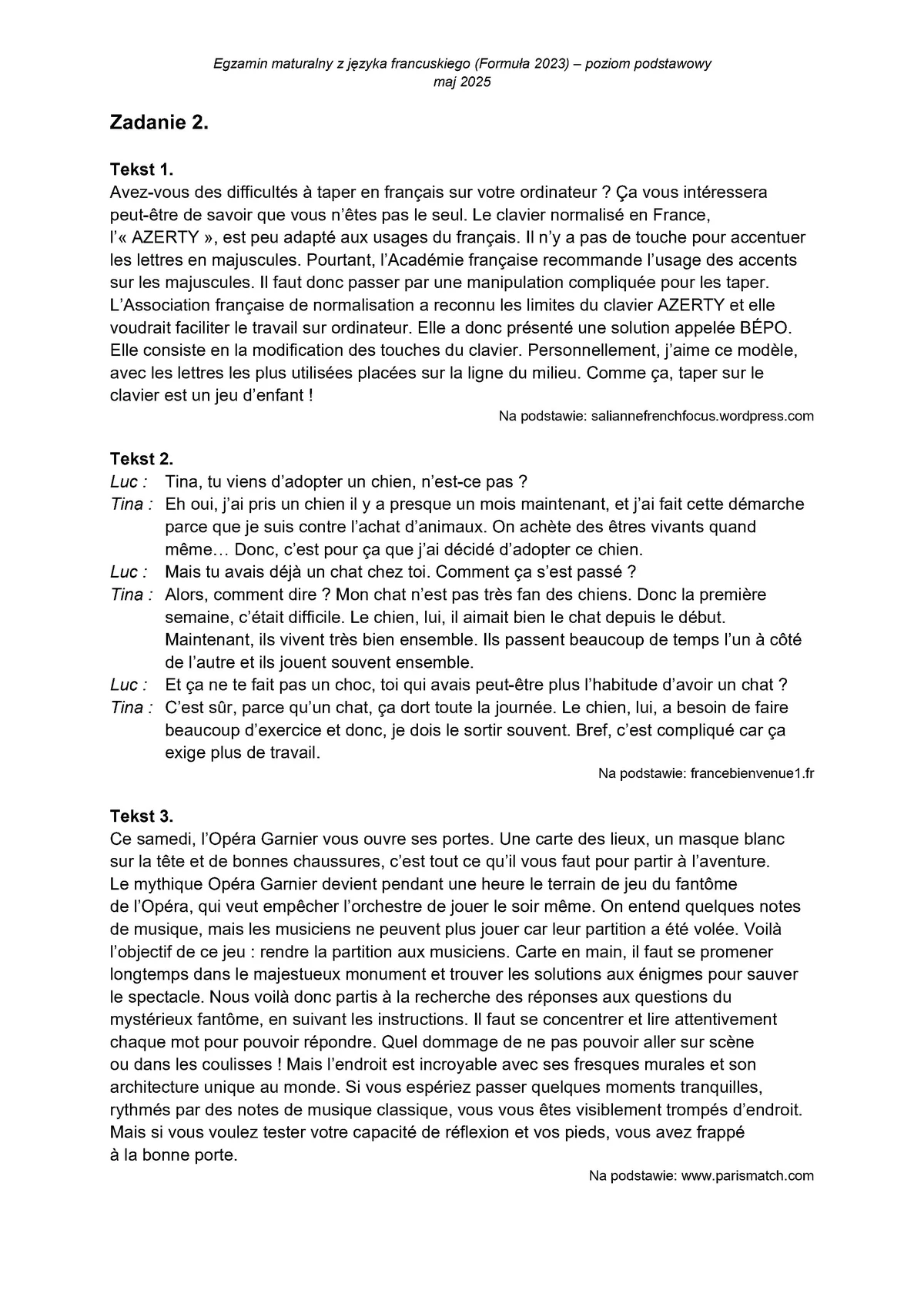 transkrypcja - francuski podstawowy - matura 2025 - maj - 0002