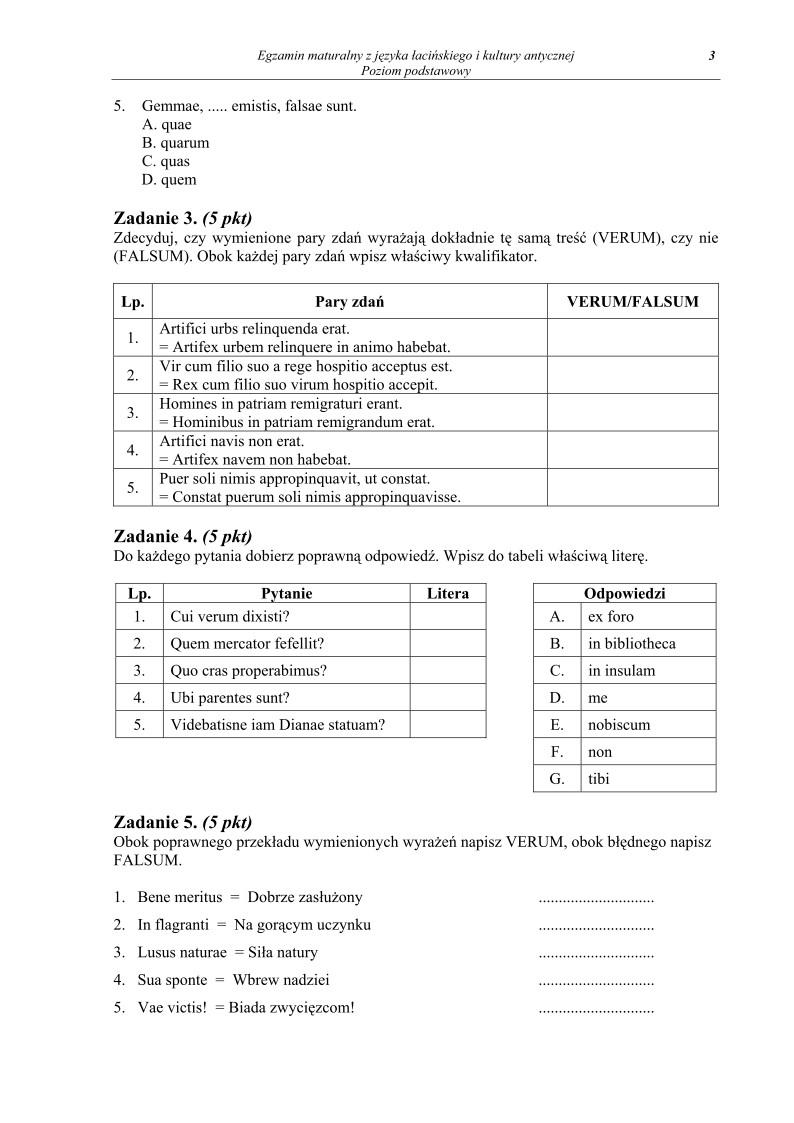 Pytania - j. łaciński i kultura antyczna, p. podstawowy, matura 2013-strona-03