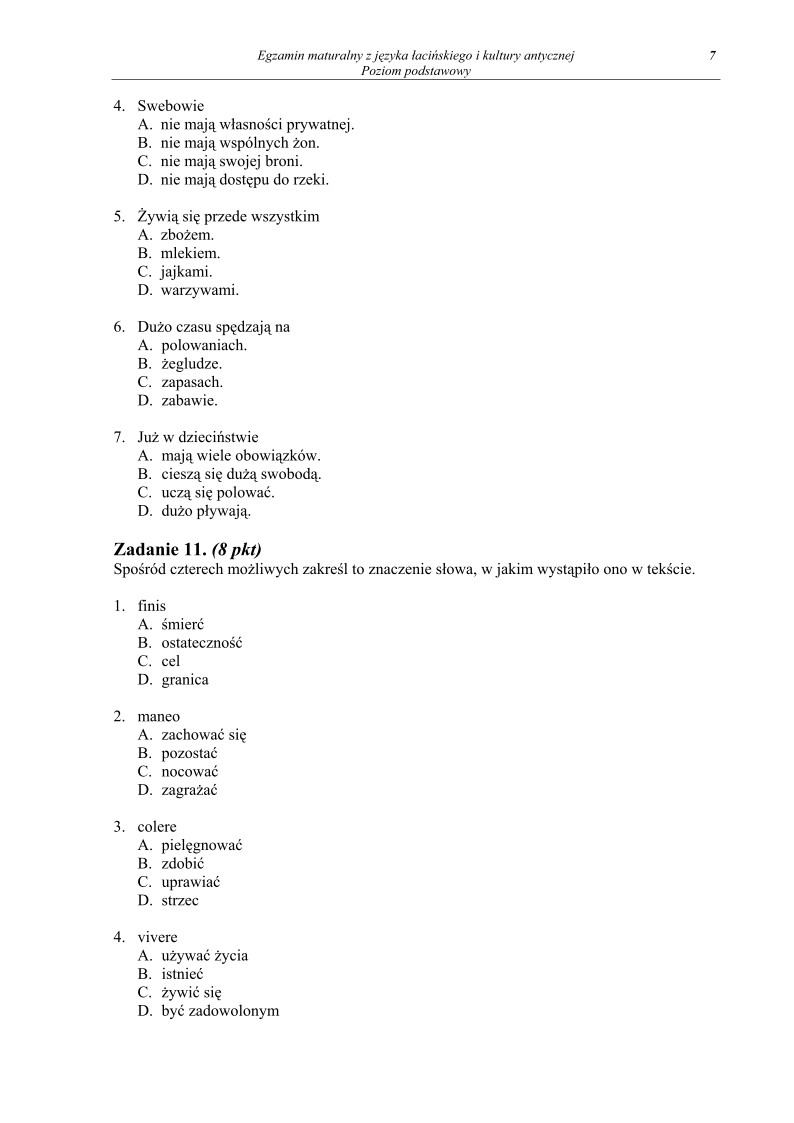 Pytania - j. łaciński i kultura antyczna, p. podstawowy, matura 2013-strona-07