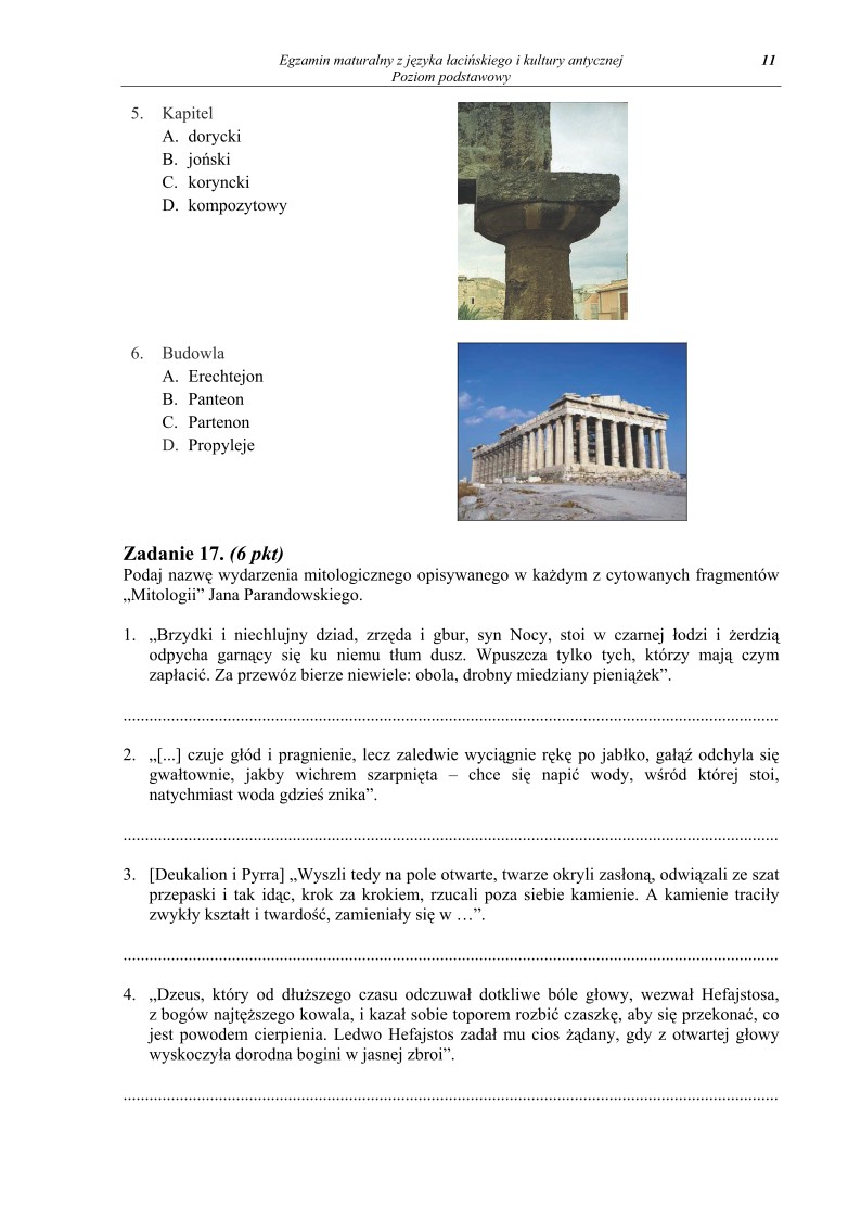 Pytania - j. łaciński i kultura antyczna, p. podstawowy, matura 2013-strona-11