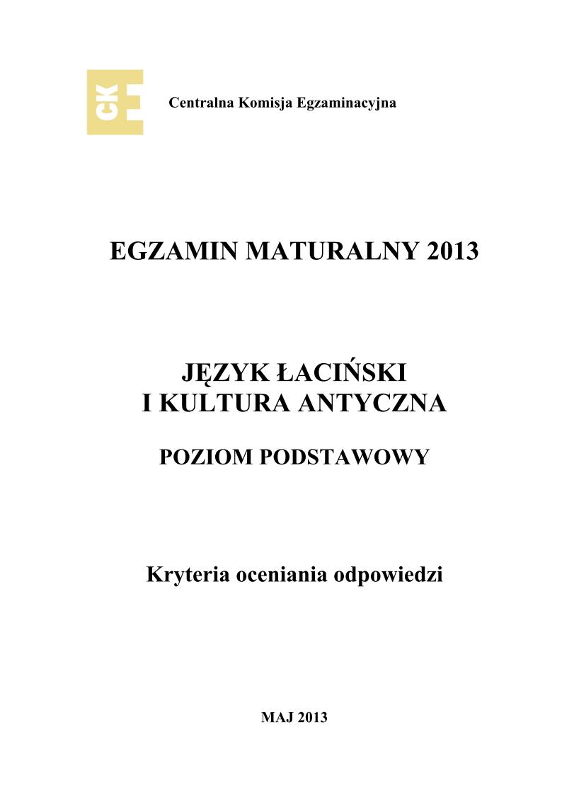 odpowiedzi - j. lacinski i kultura antyczna, p. podstawowy, matura 2013-strona-01