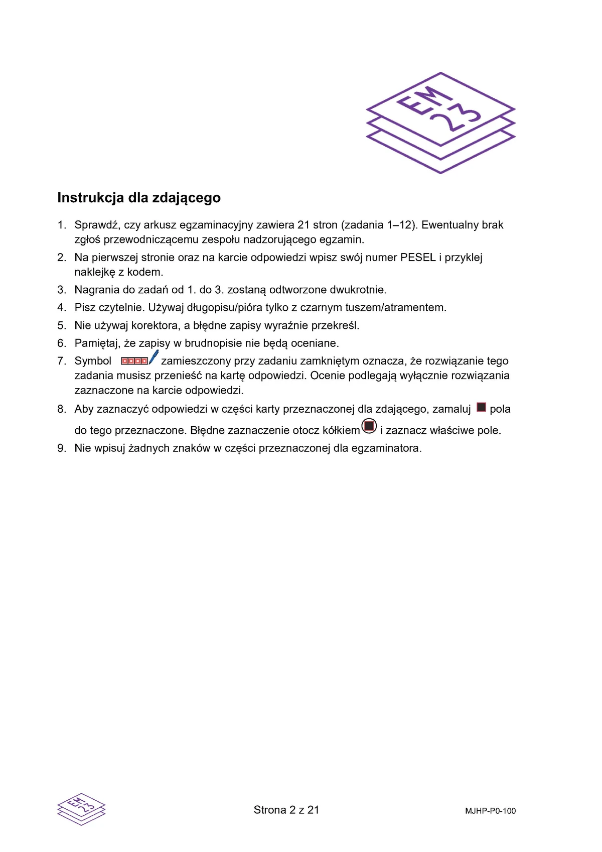 arkusz - hiszpański podstawowy - matura 2025 - maj - 0002