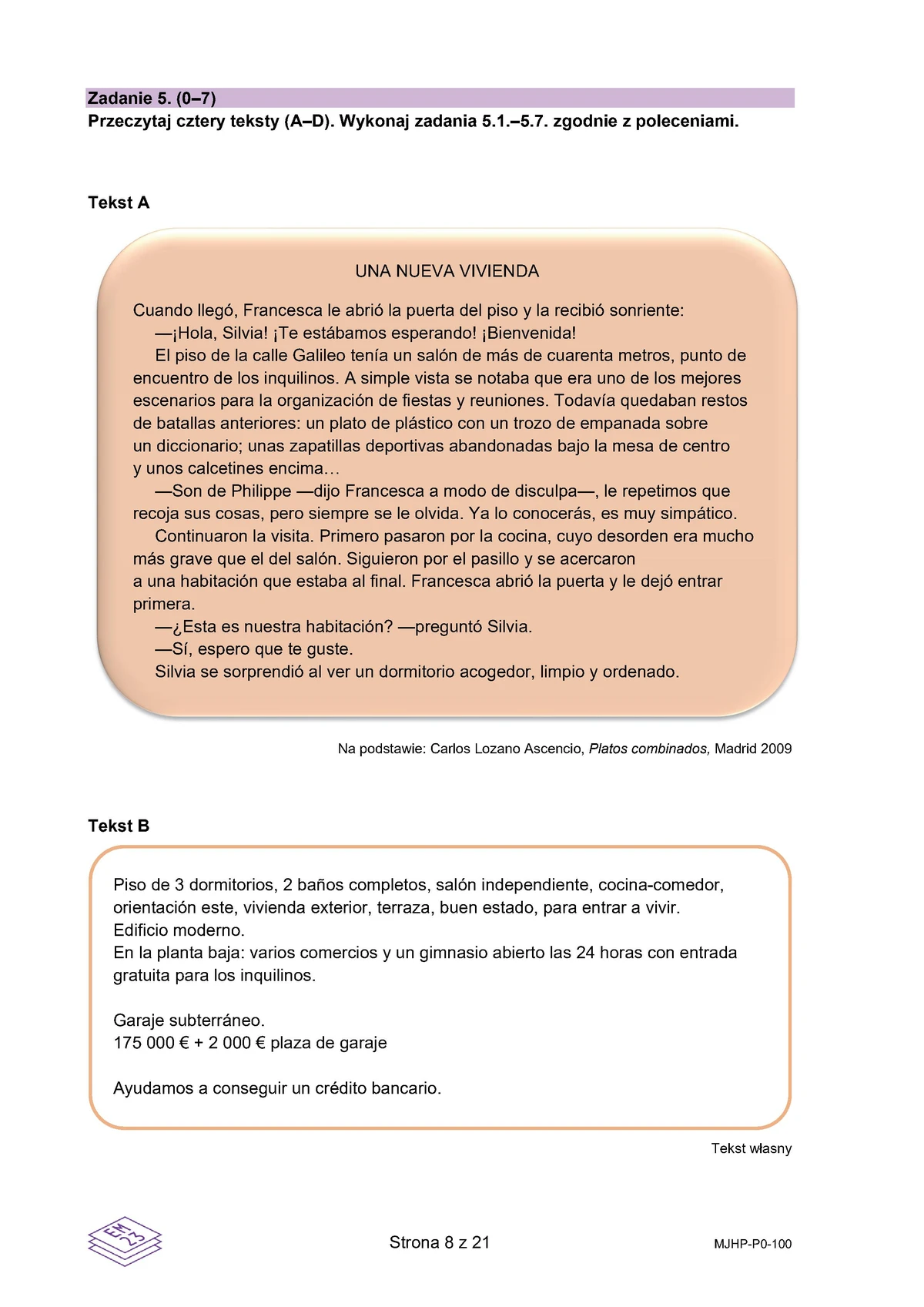 arkusz - hiszpański podstawowy - matura 2025 - maj - 0008
