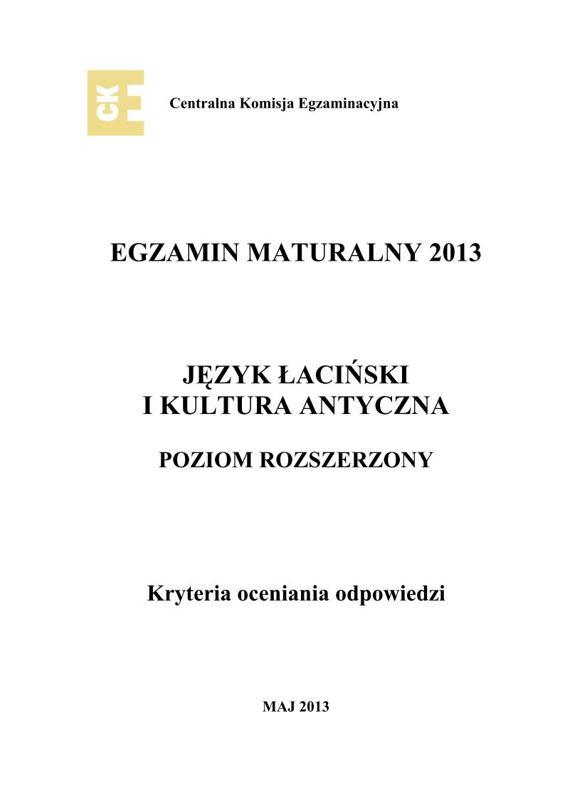 odpowiedzi - j. lacinski i kultura antyczna, p. rozszerzony, matura 2013-strona-01