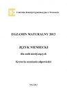 miniatura odpowiedzi - j. niemiecki, dla osob nieslyszacych, matura 2013-strona-01