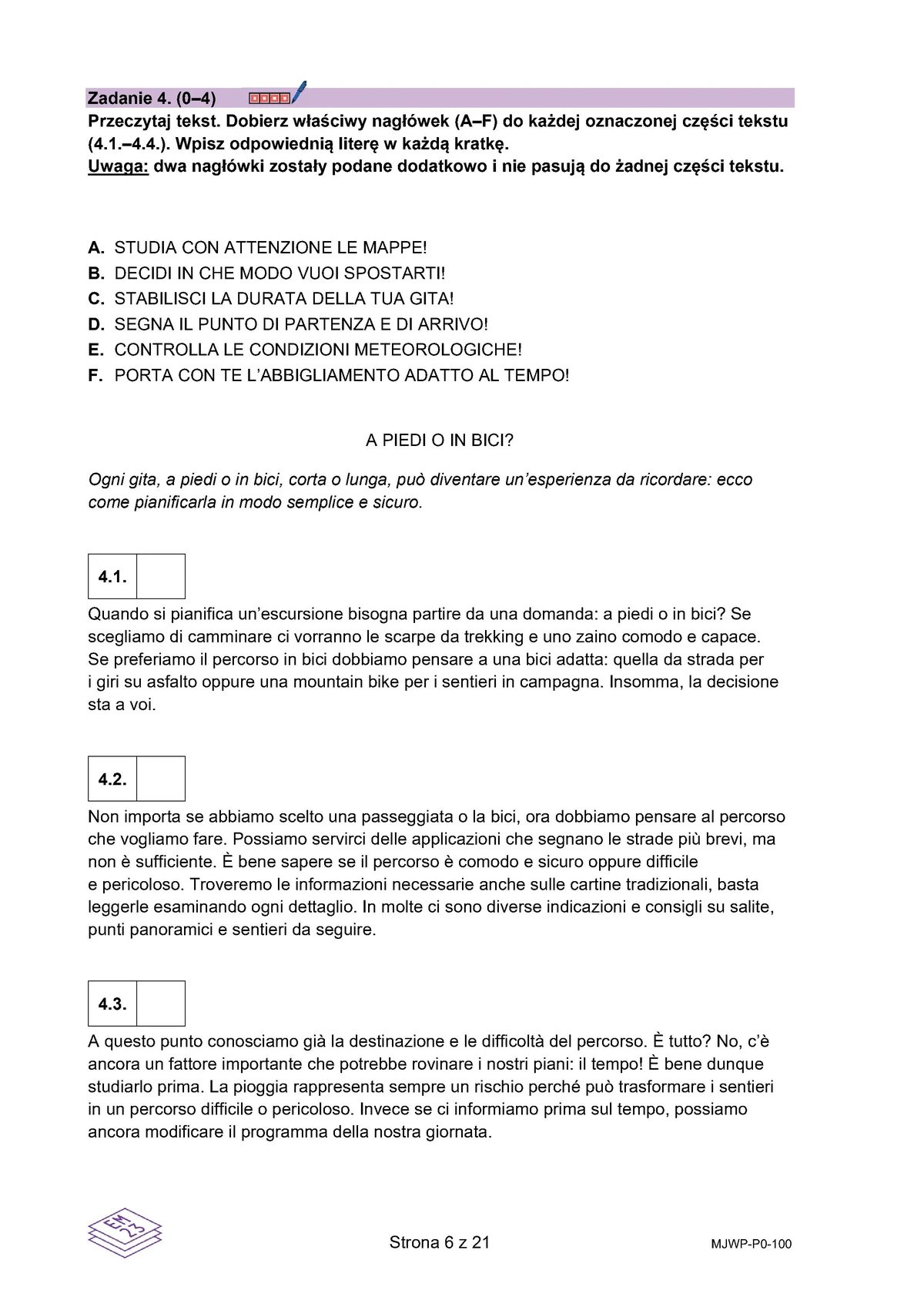 arkusz - włoski podstawowy - matura 2025 - maj - 0006