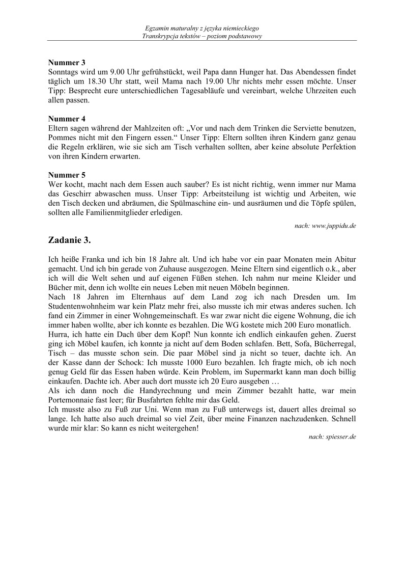 Transkrypcja - j. niemiecki, p. podstawowy, matura 2013-strona-02