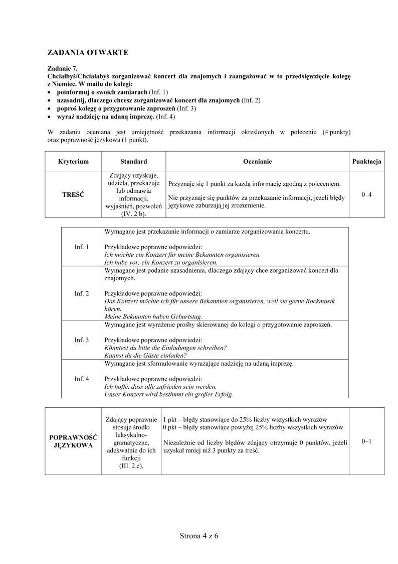 odpowiedzi - j. niemiecki, p. podstawowy, matura 2013-strona-04