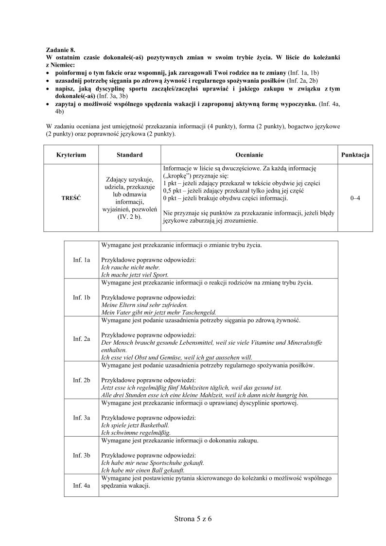 odpowiedzi - j. niemiecki, p. podstawowy, matura 2013-strona-05