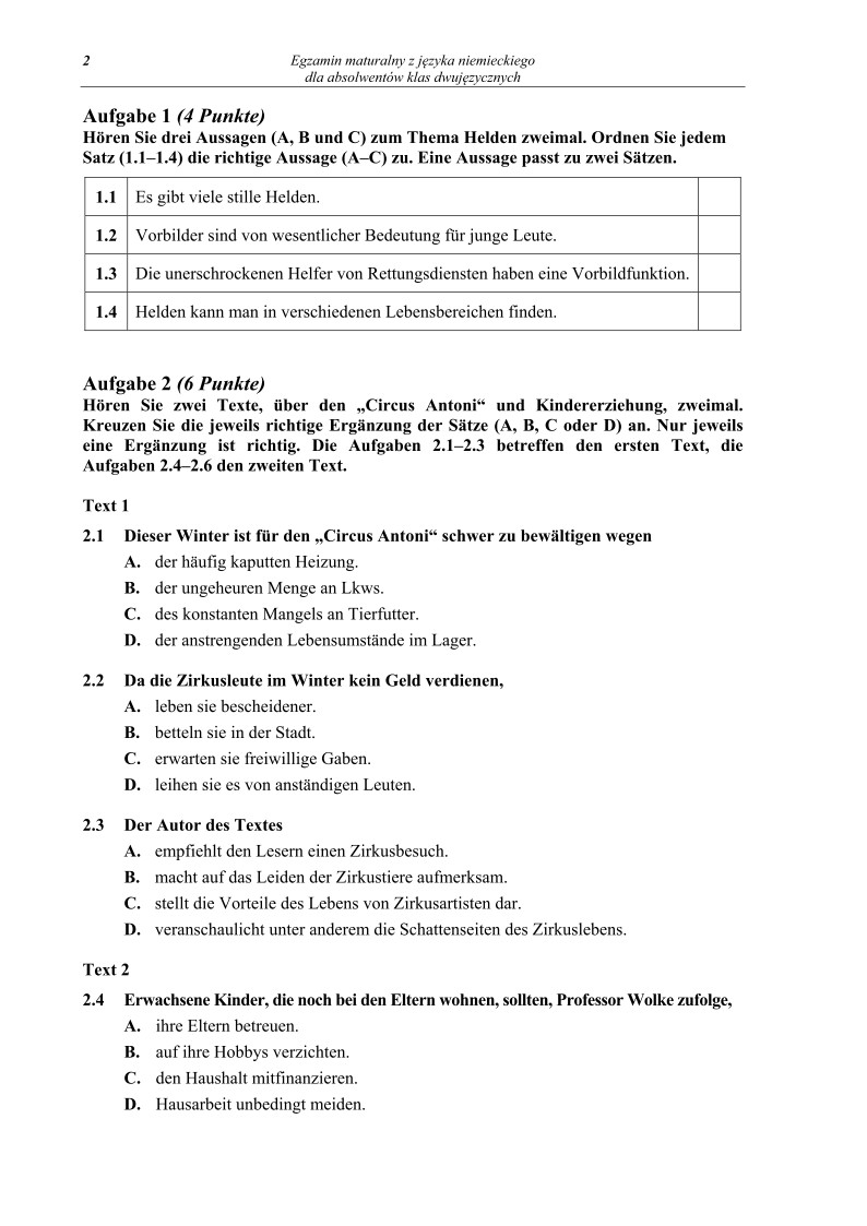 Pytania - j. niemiecki dla absolwentów klas dwujęzycznych, matura 2013-strona-02