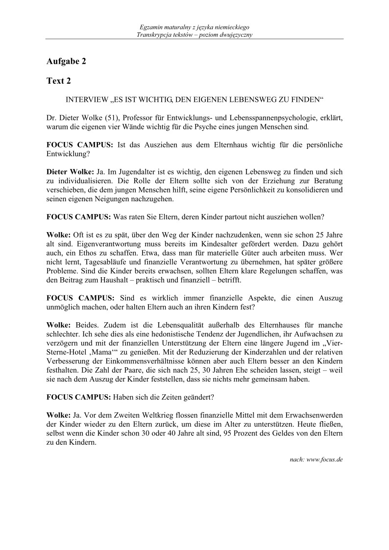 Transkrypcja - j. niemiecki dla absolwentów klas dwujęzycznych, matura 2013-strona-03