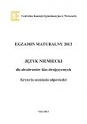miniatura odpowiedzi - j. niemiecki, dla klas dujezycznych, matura 2013-strona-01