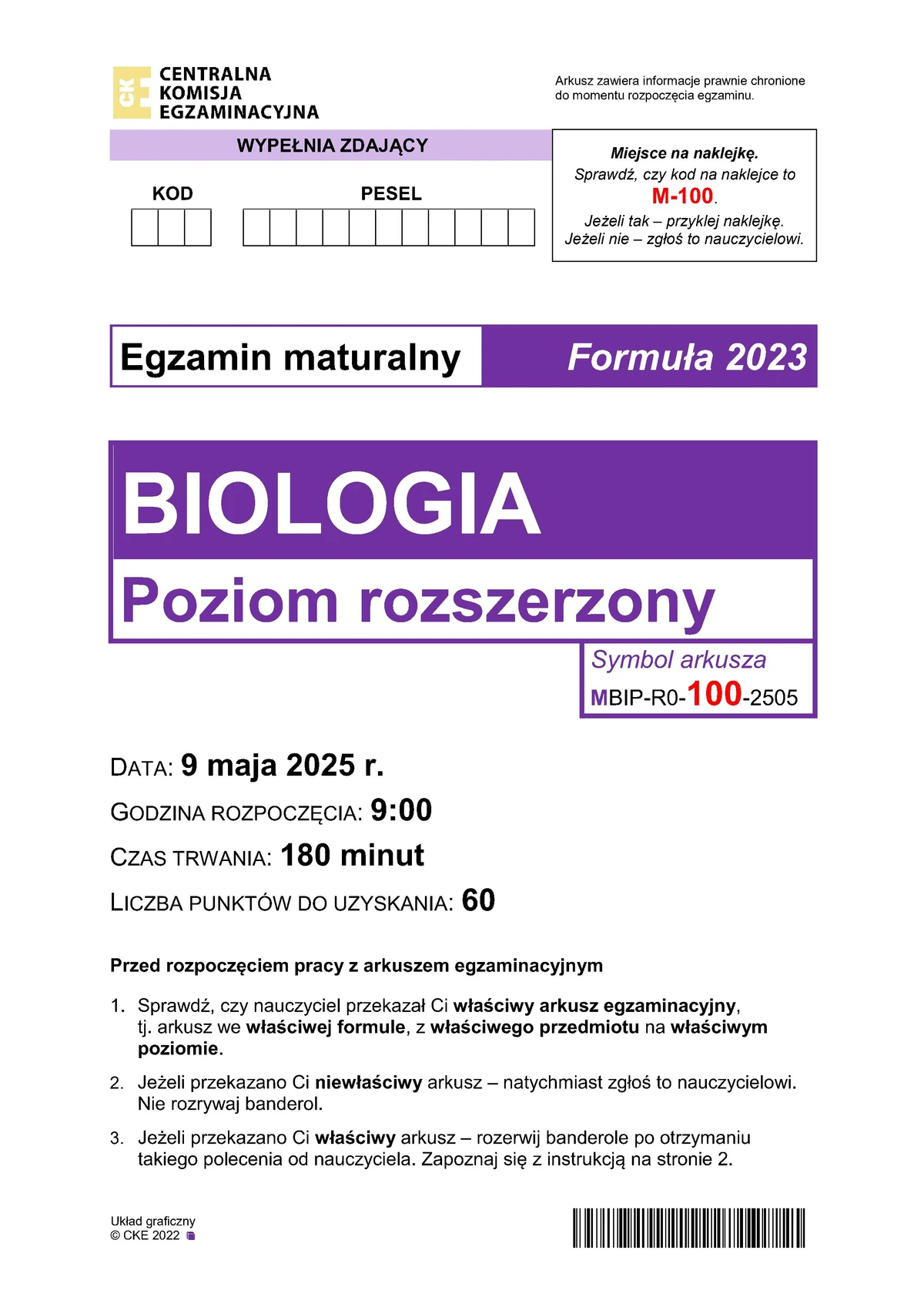 arkusz - biologia rozszerzony - matura 2025 - maj - 0001