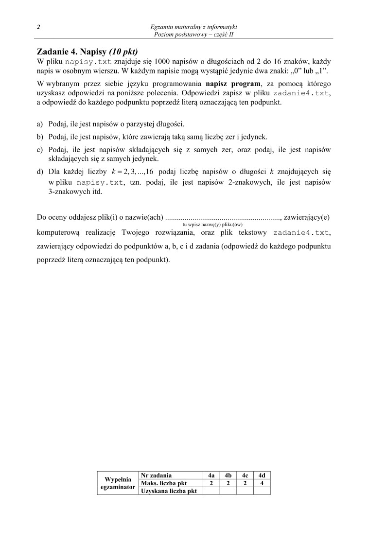 Pytania - informatyka, p. podstawowy, część II - matura 2013-strona-02