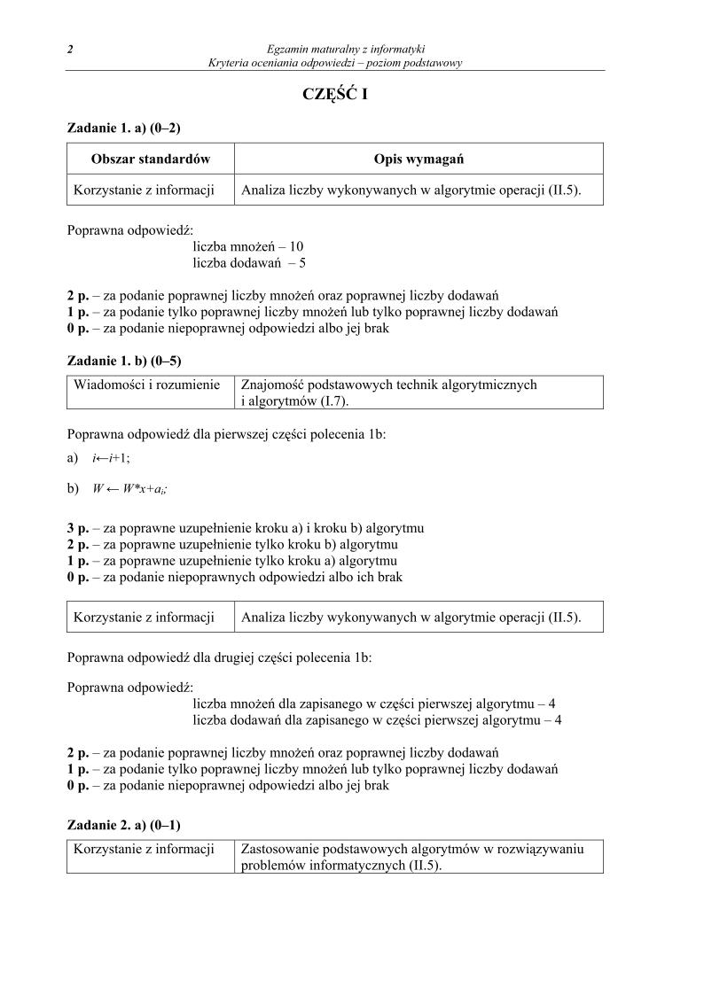 odpowiedzi - informatyka, p. podstawowy, matura 2013-strona-02