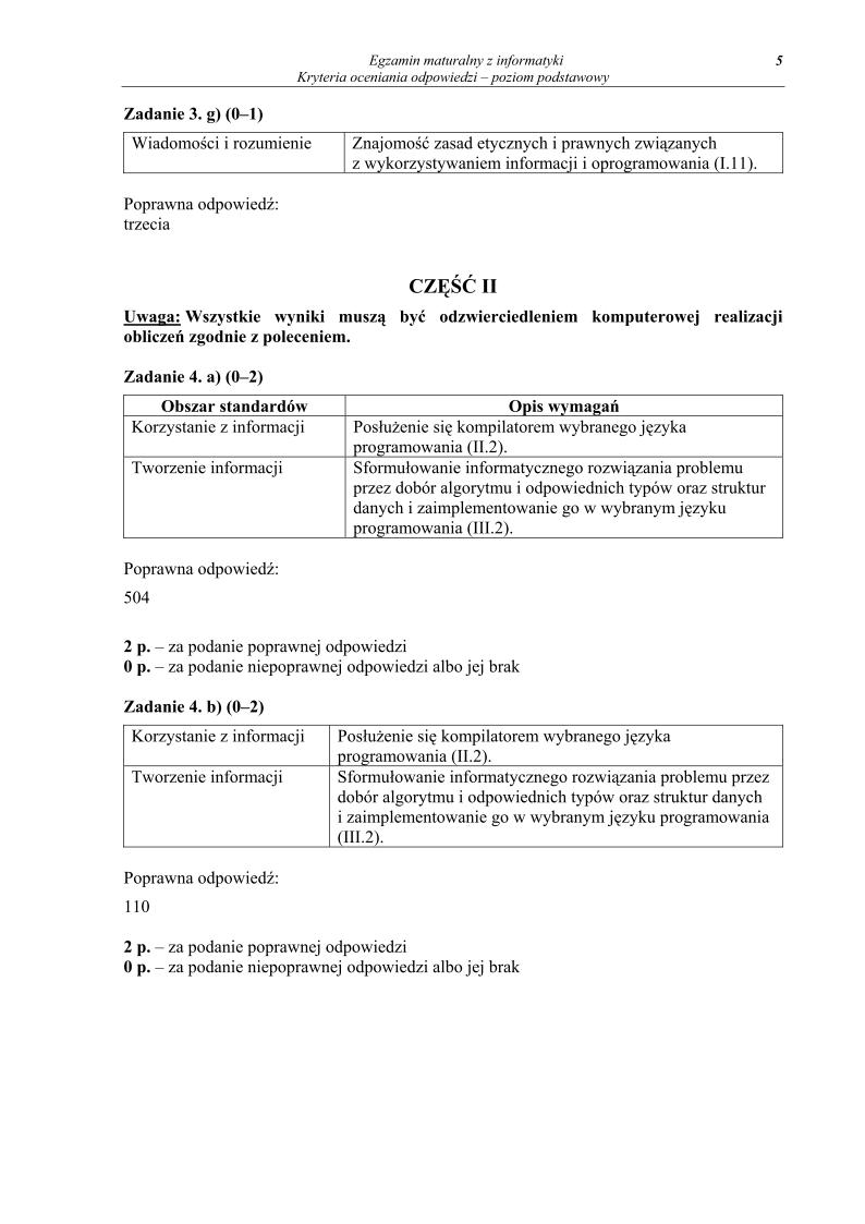 odpowiedzi - informatyka, p. podstawowy, matura 2013-strona-05