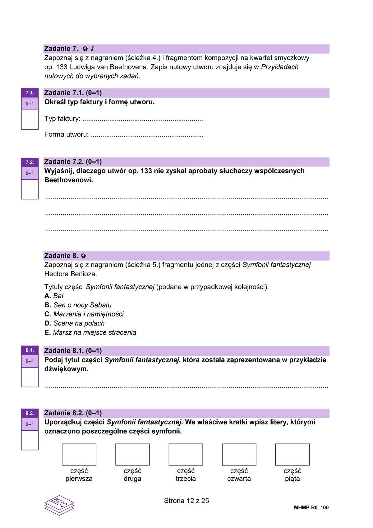arkusz - Historia muzyki rozszerzony - matura 2025 - maj - 0012