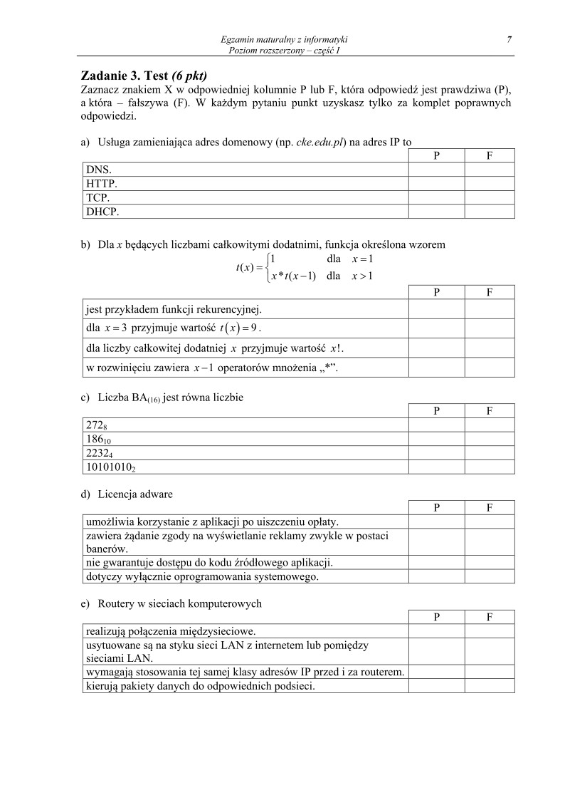 Pytania - informatyka, p. rozszerzony, część I - matura 2013-strona-07