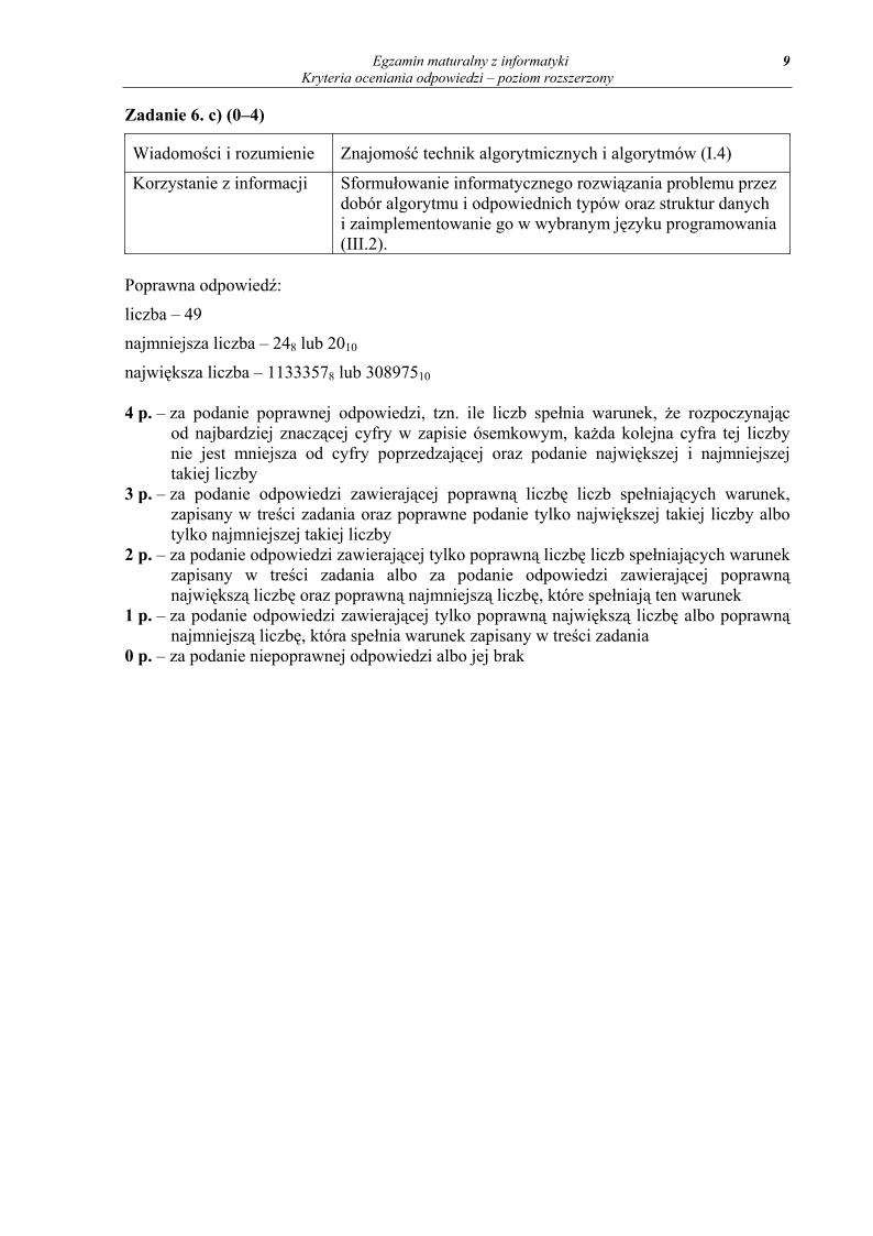 odpowiedzi - informatyka, p. rozszerzony, matura 2013-strona-09