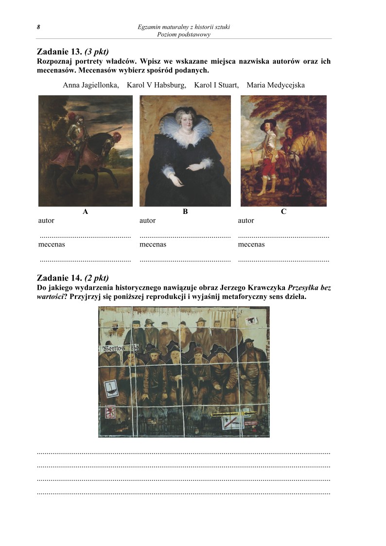 Pytania - historia sztuki, p. podstawowy - matura 2013-strona-08