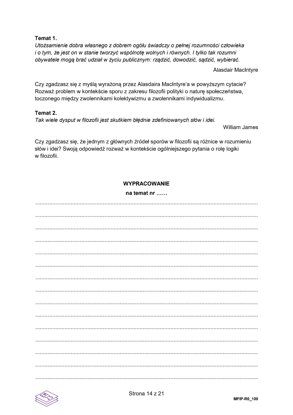 arkusz - filozofia rozszerzony - matura 2025 - maj - 0014