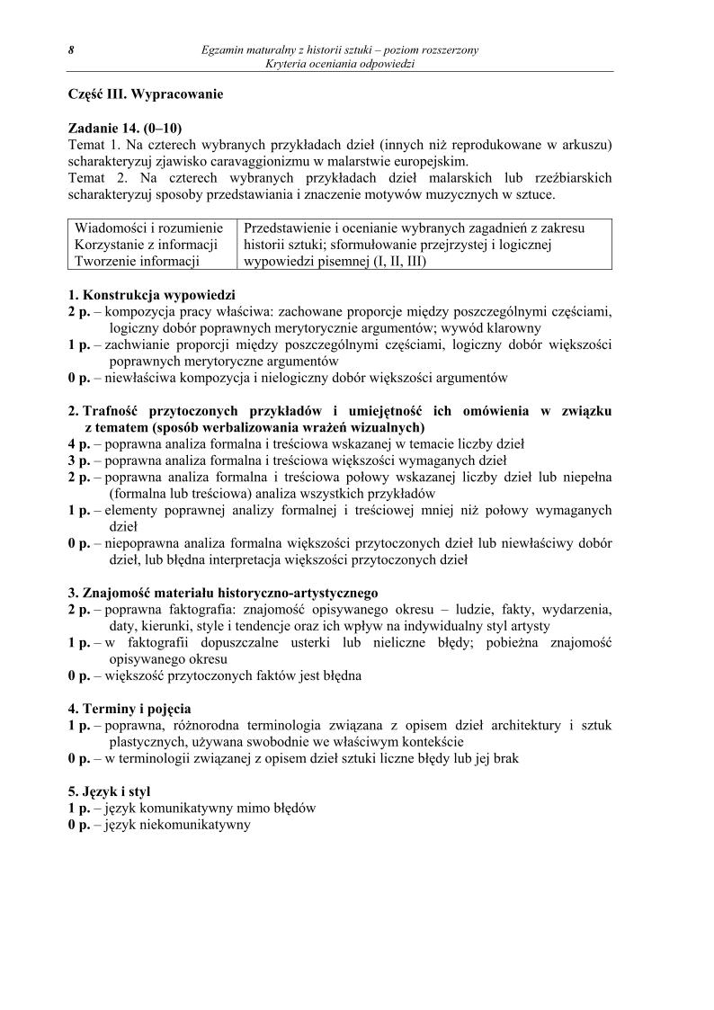 odpowiedzi - historia sztuki, p. rozszerzony, matura 2013-strona-08