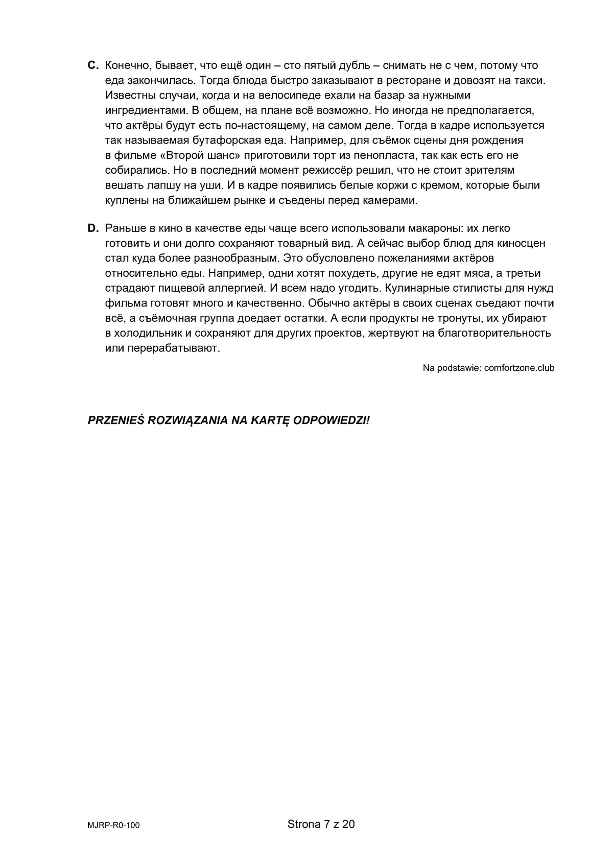 arkusz - rosyjski rozszerzony - matura 2025 - maj - 0007