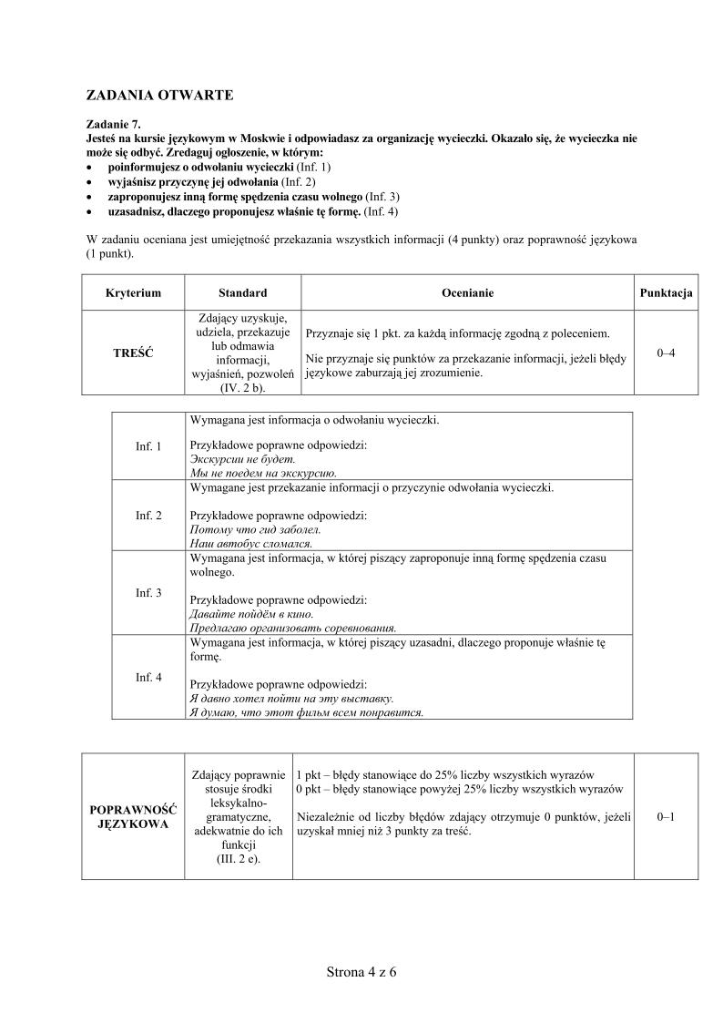 odpowiedzi - j. rosyjski, p. podstawowy, matura 2013-strona-04