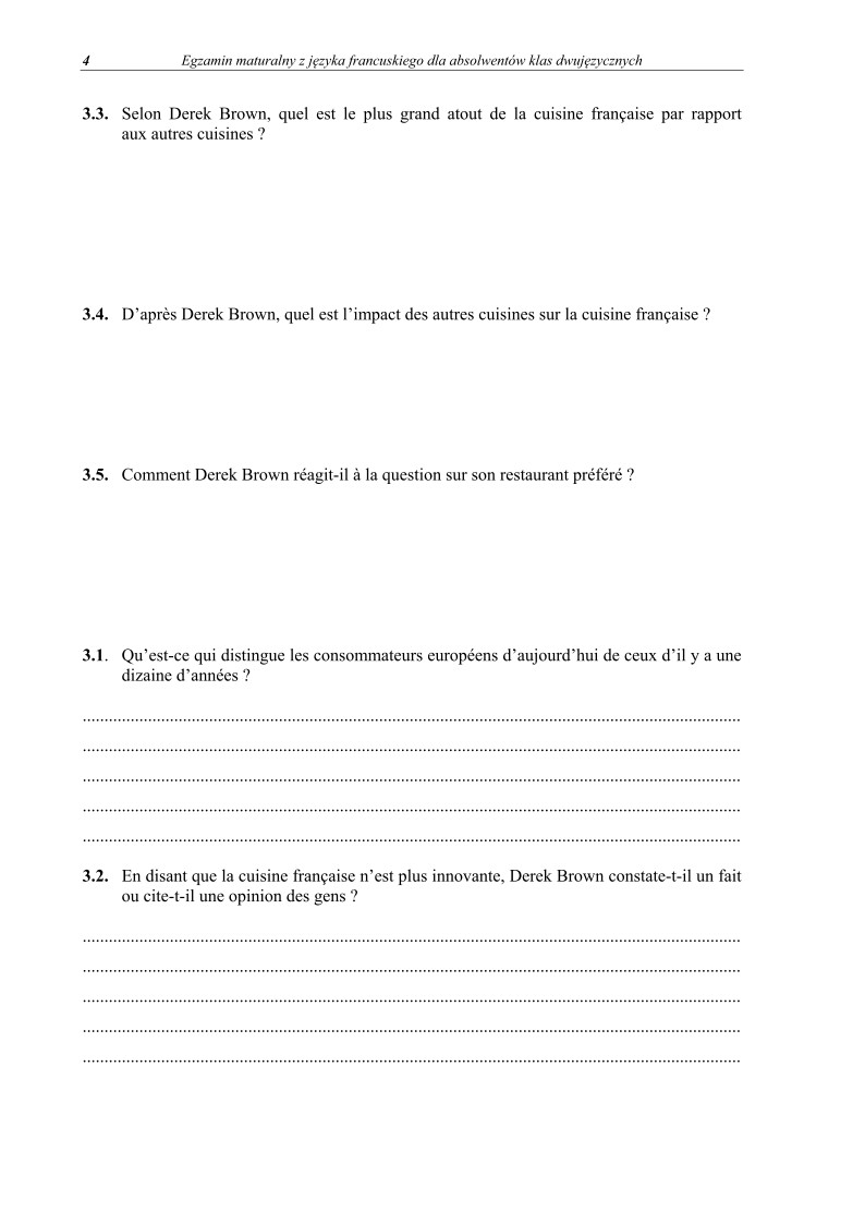 Pytania - język francuski dla absolwentów klas dwujęzycznych - matura 2013-strona-04