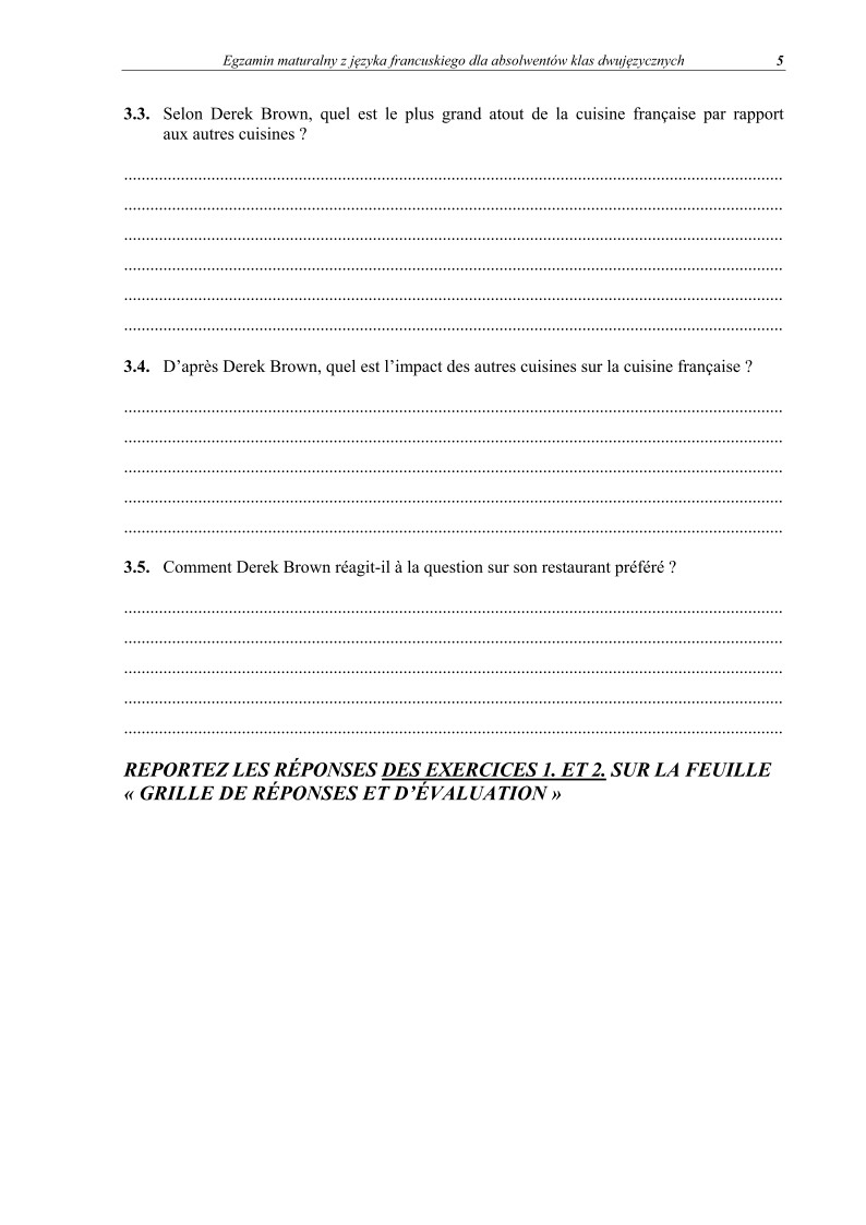 Pytania - język francuski dla absolwentów klas dwujęzycznych - matura 2013-strona-05