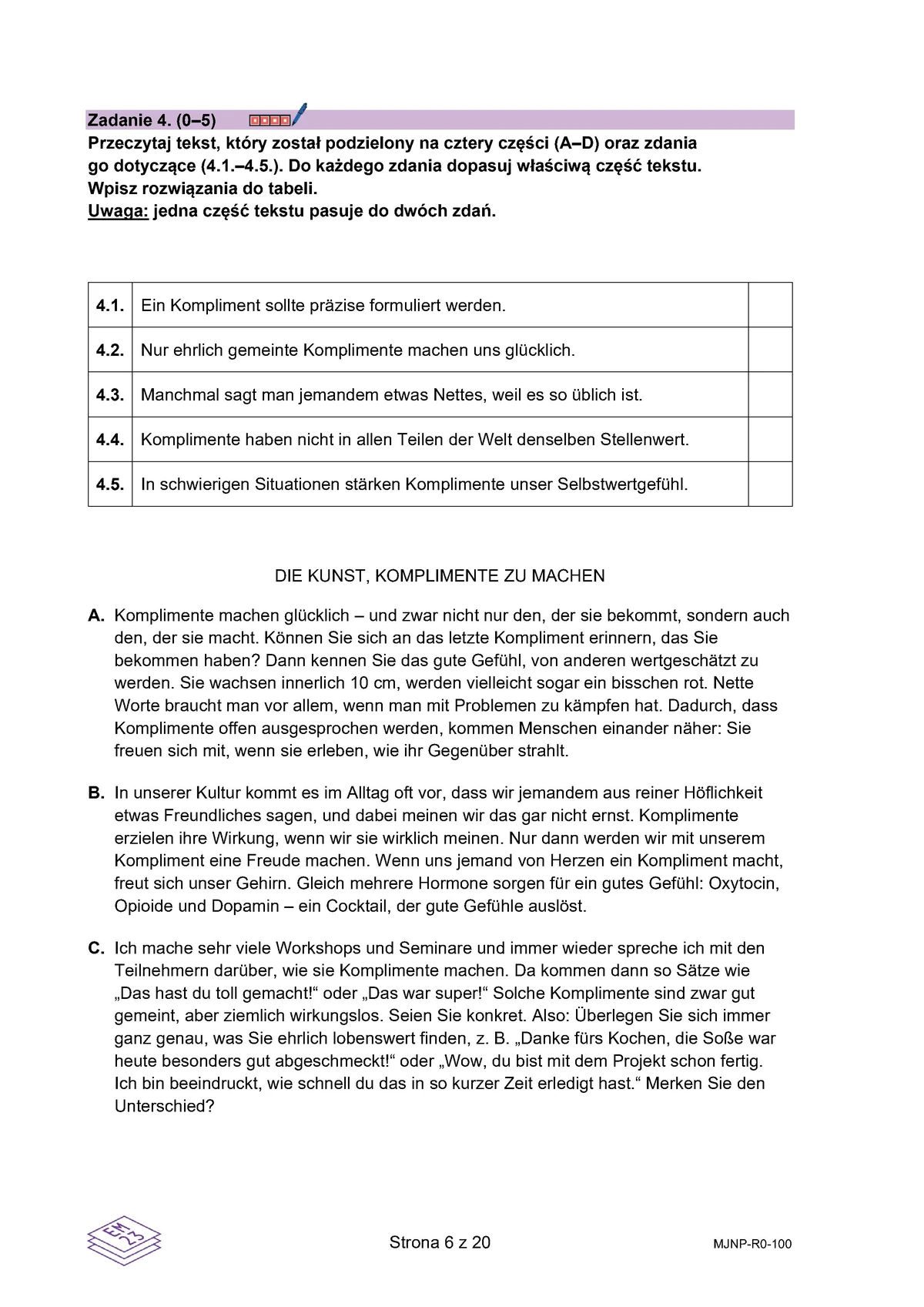 arkusz - niemiecki rozszerzony - matura 2025 - maj - 0006