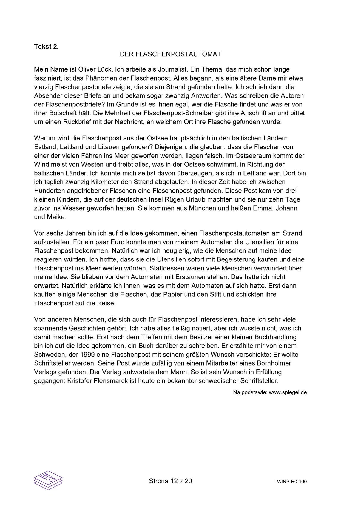arkusz - niemiecki rozszerzony - matura 2025 - maj - 0012